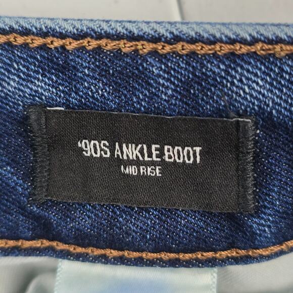 Express 90s ankle boot cut jeans mid rise size 8R blue denim 6942 - Picture 9 of 12